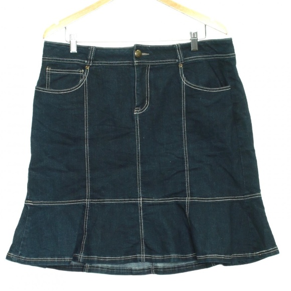 Passport | Plus Denim Flare Skirt - Picture 1 of 3